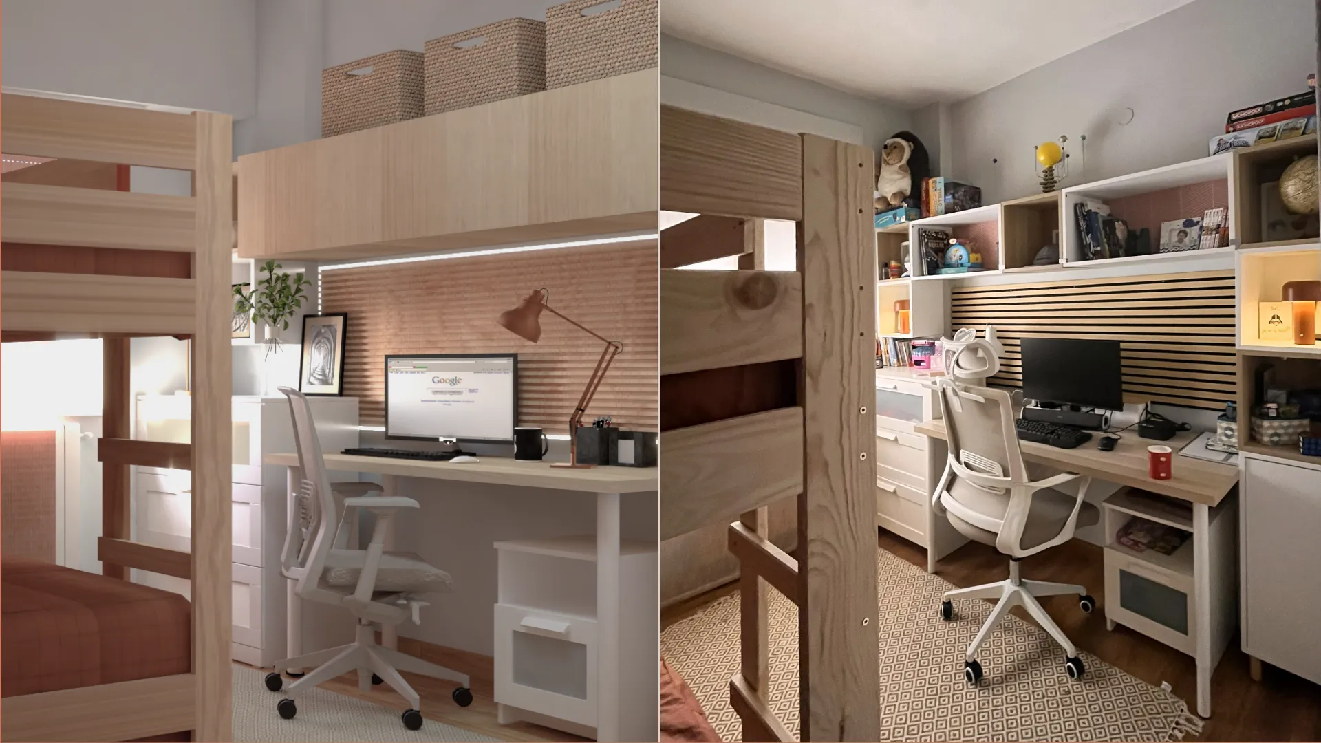 Dormitorio juvenil — comparativa